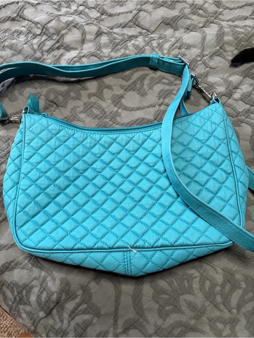 Vera Bradley Quilted Turquoise Shoulder Bag